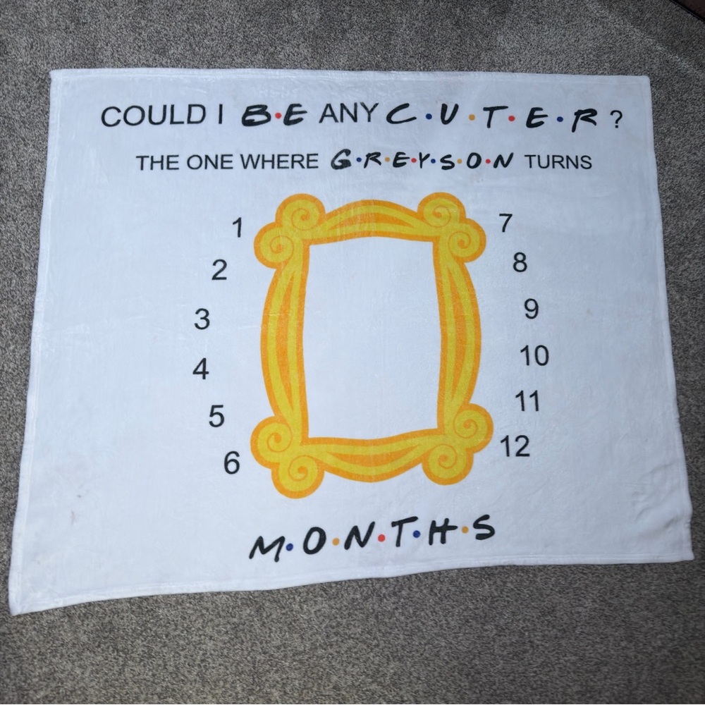 Greyson Friends  Baby Milestone Blanket